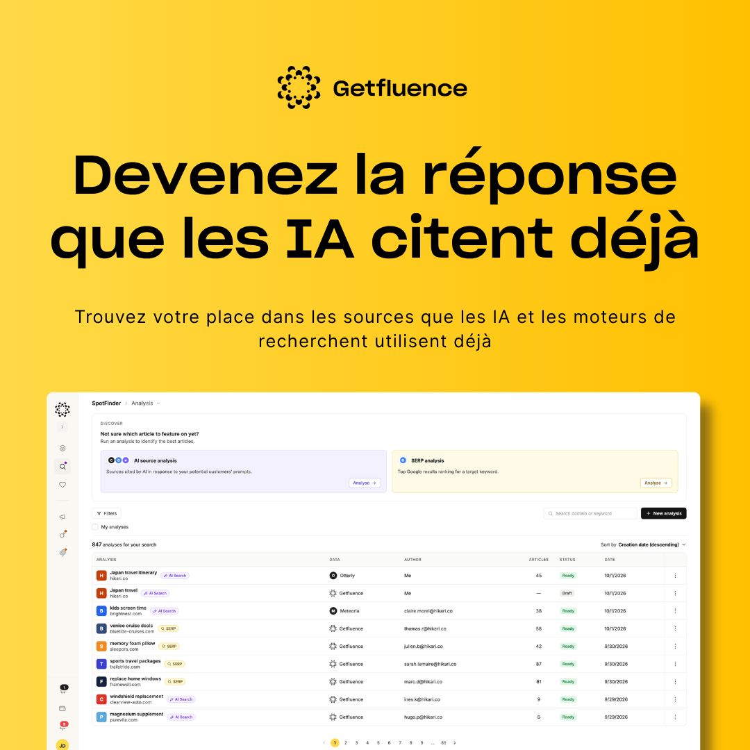 Getfluence ad