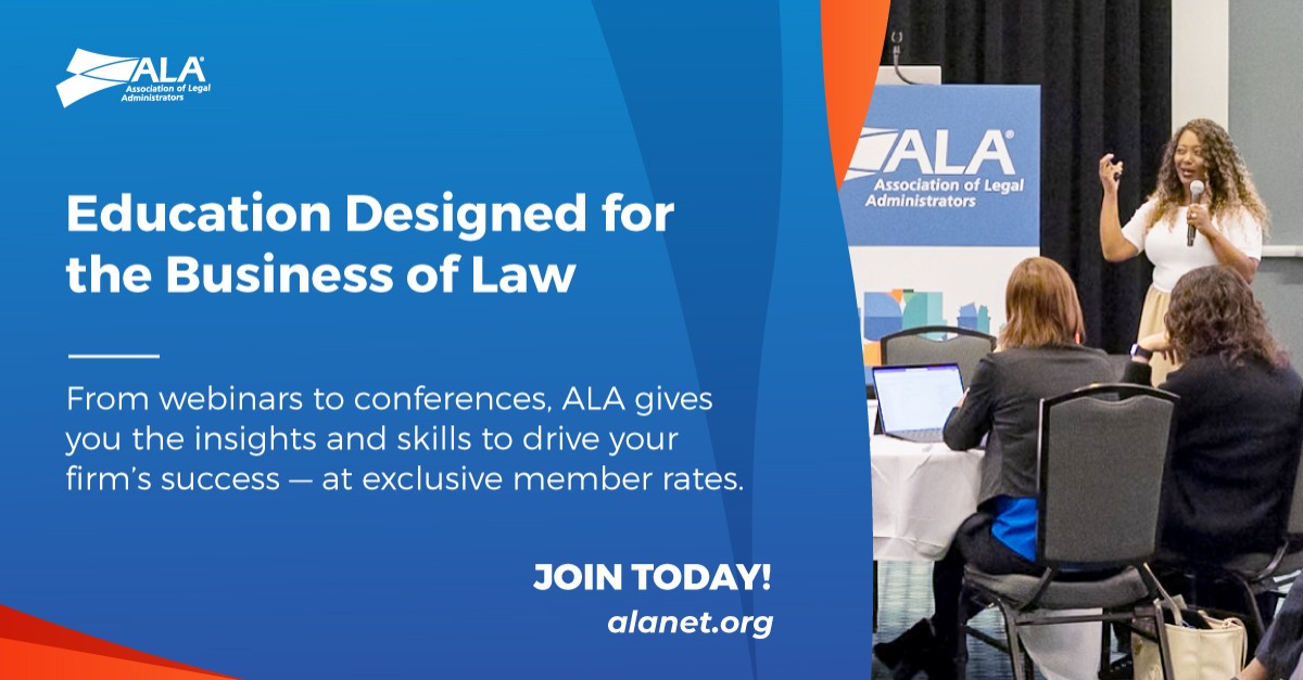 Association of Legal Administrators (ALA) ad