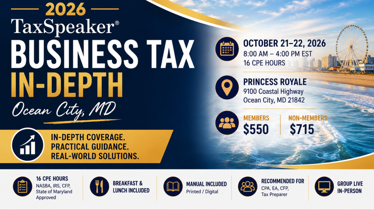 Maryland Society of Accounting & Tax Professionals, Inc. ad