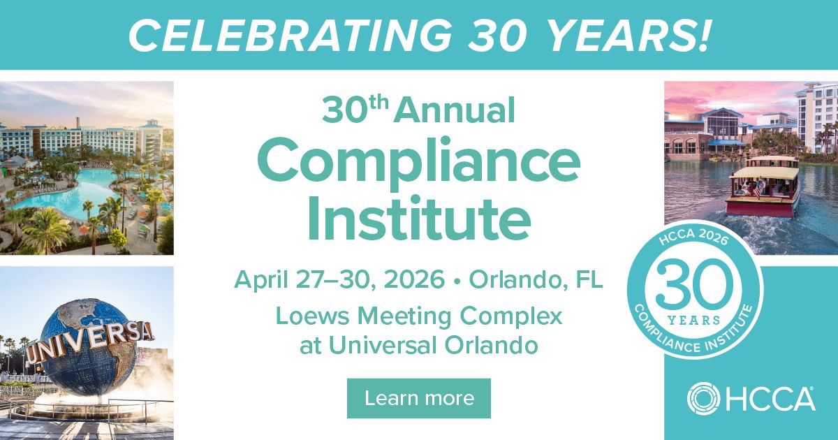 Health Care Compliance Association (HCCA) ad