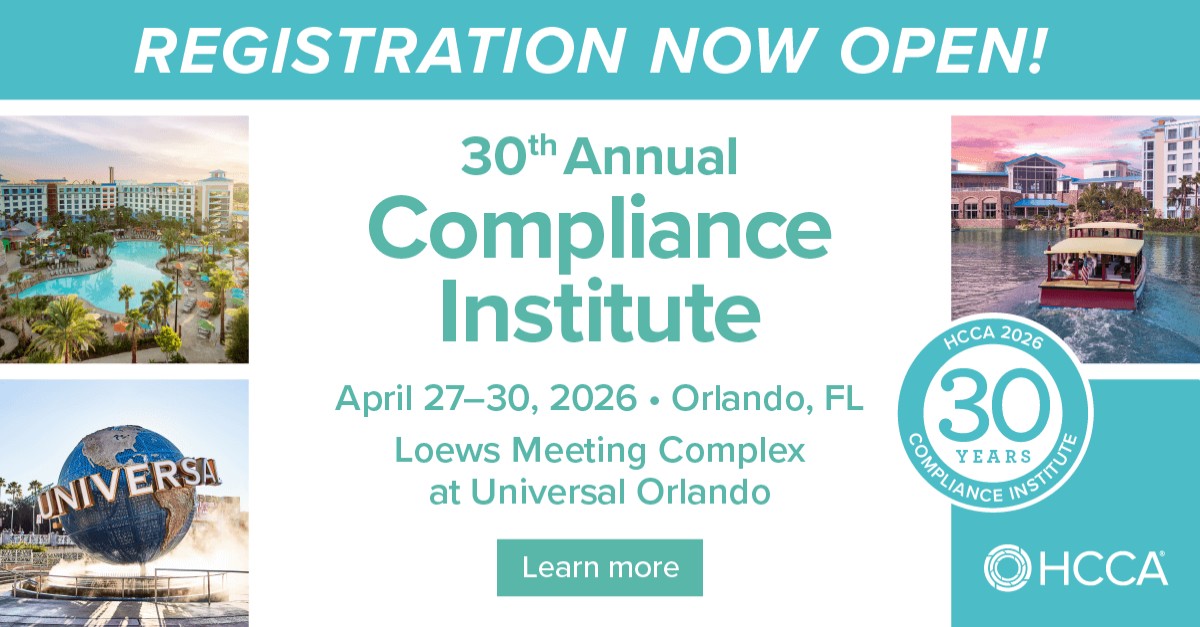 Health Care Compliance Association (HCCA) ad