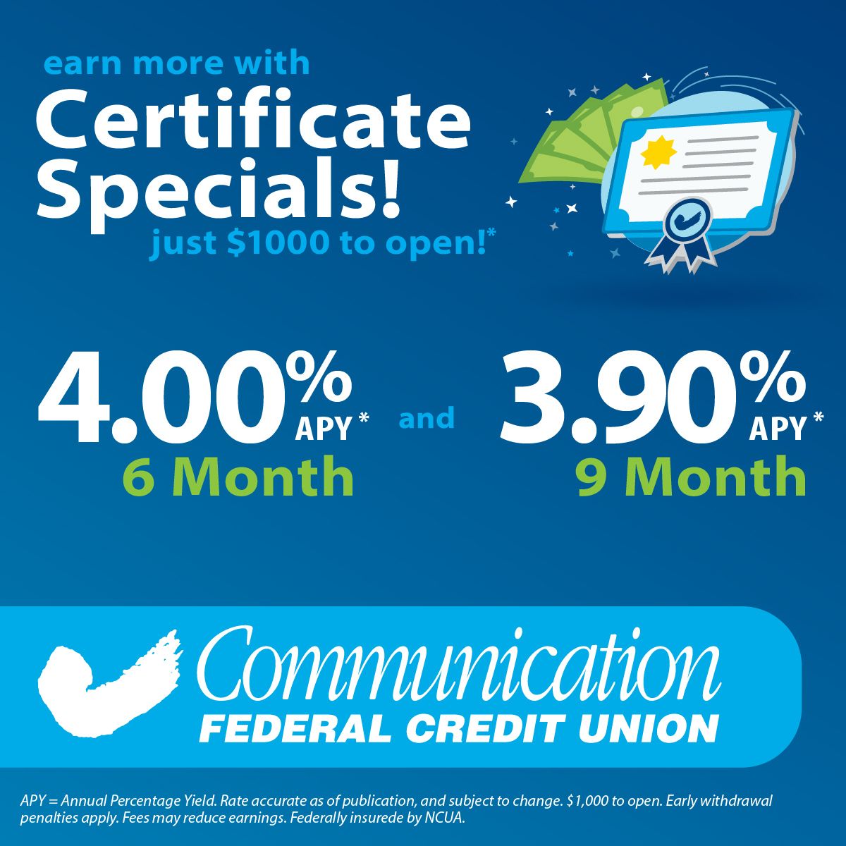 Communication Federal Credit Union ad
