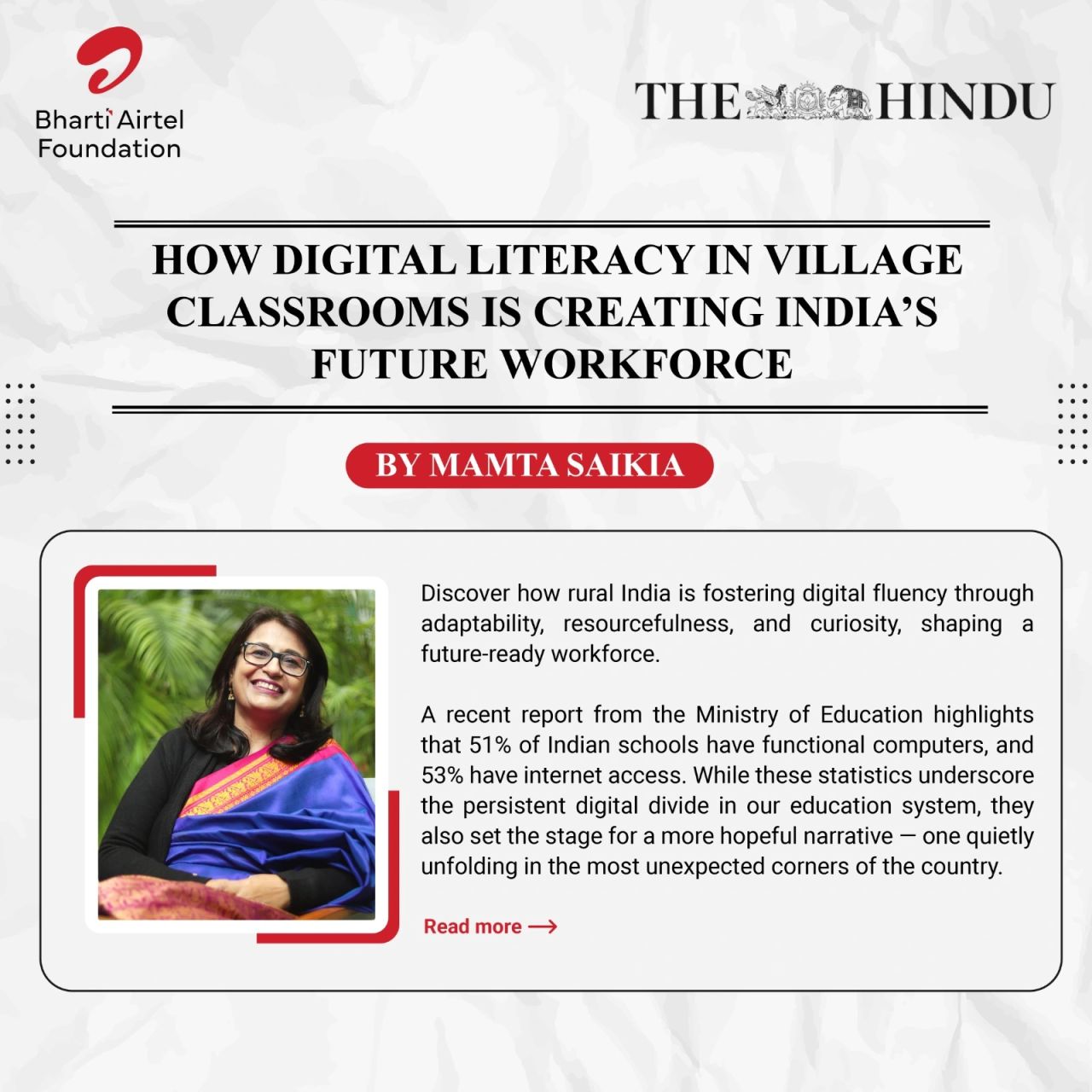 Bharti Airtel Foundation ad