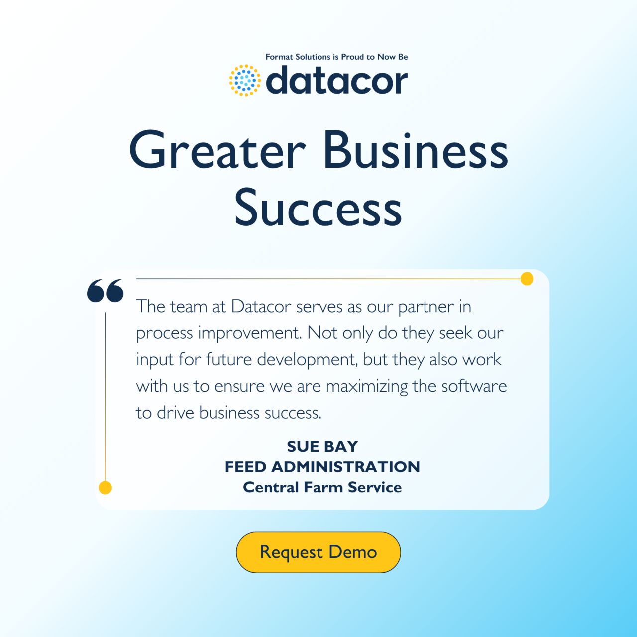 Datacor Animal Nutrition, formerly Format Solutions ad