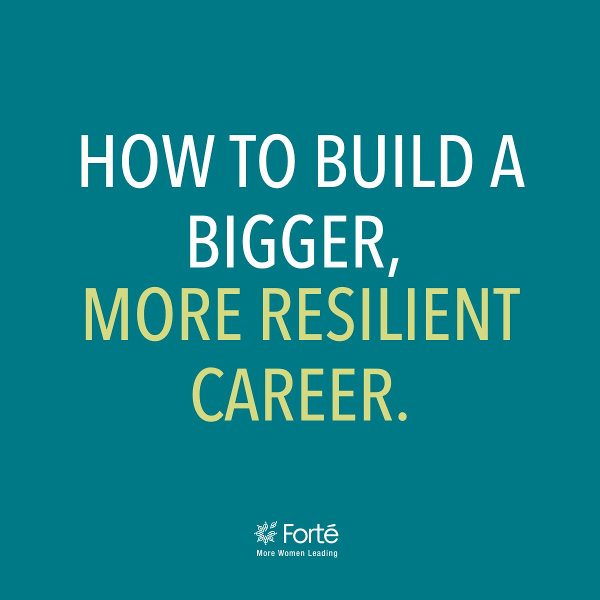 Forté Foundation ad