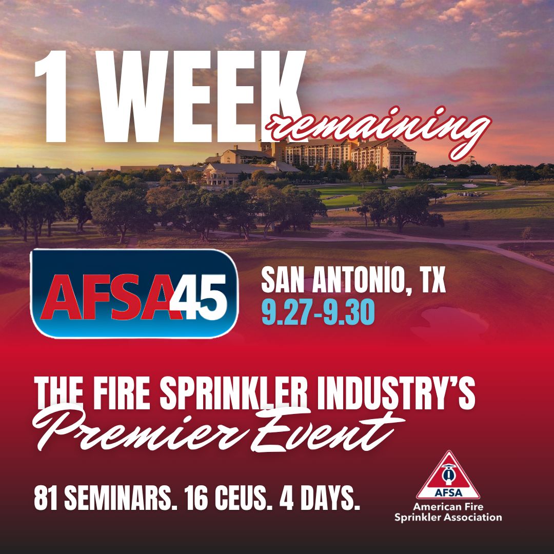 American Fire Sprinkler Association (AFSA) ad