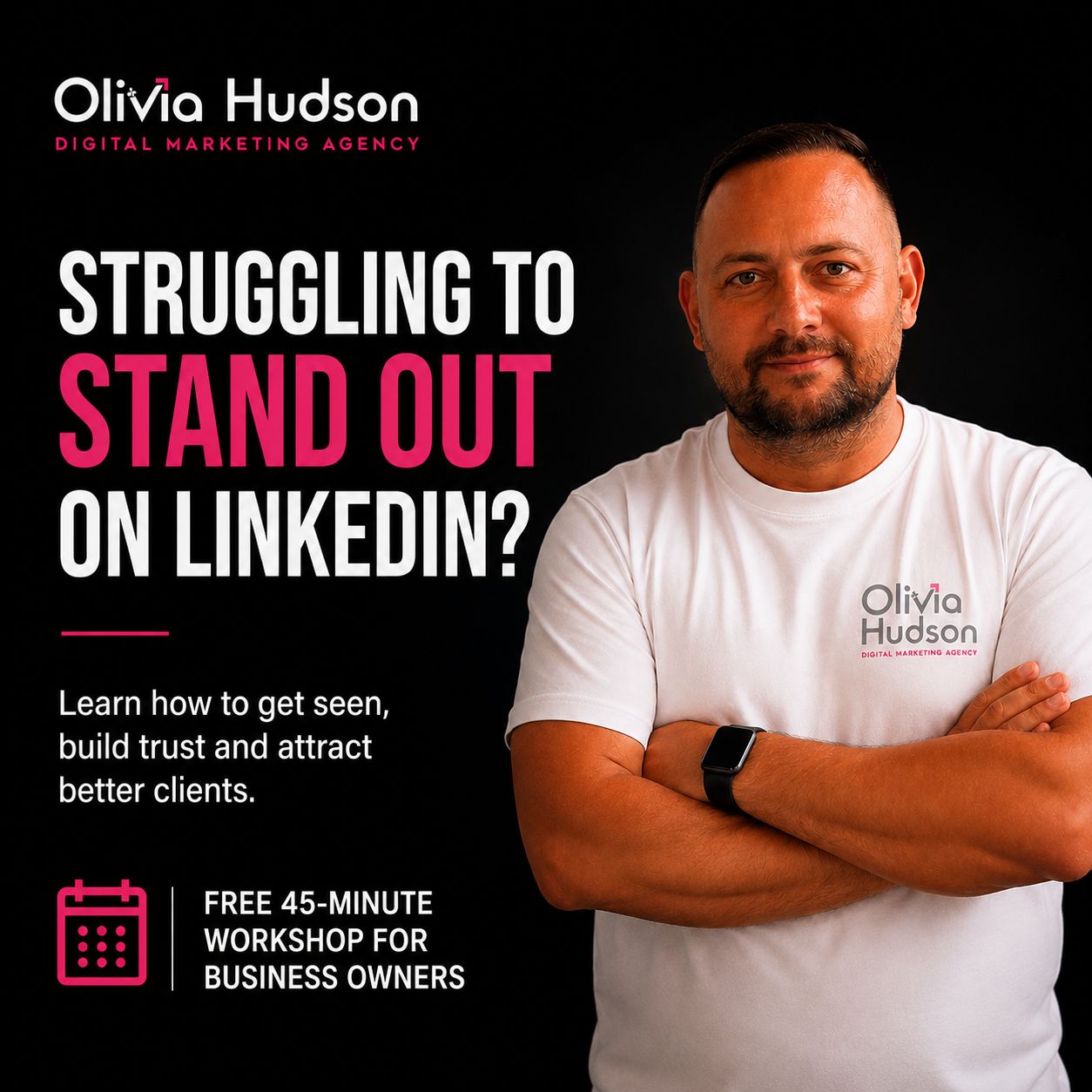 Olivia Hudson - LinkedIn Ads ad