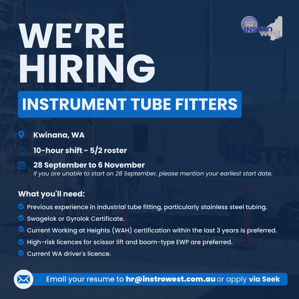 Instrowest Pty Ltd ad