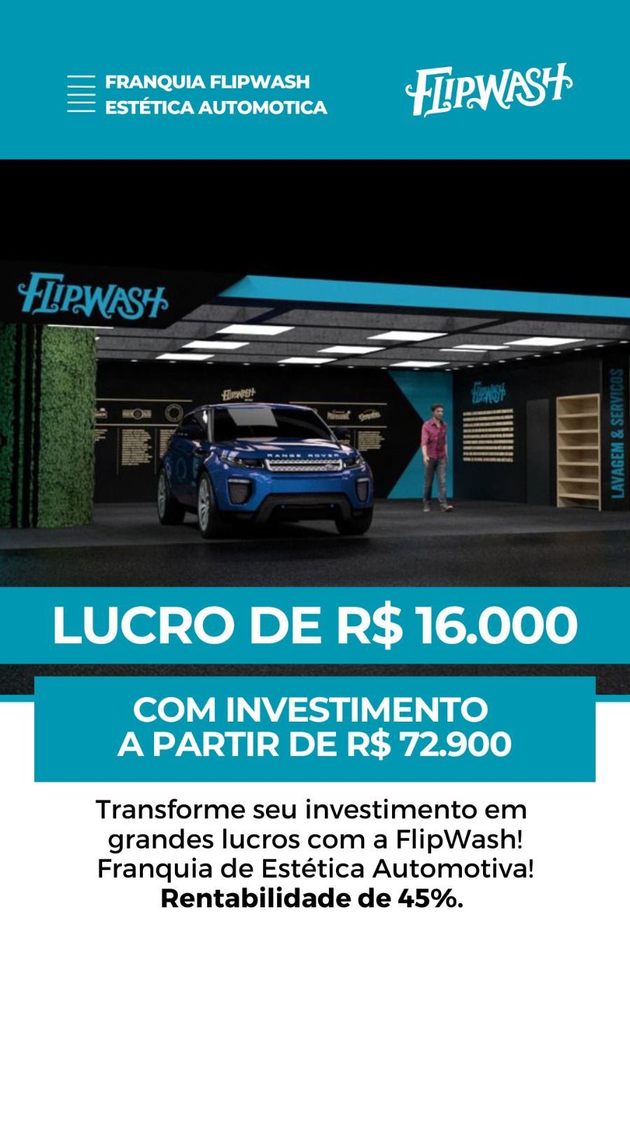 FlipWash Brasil ad