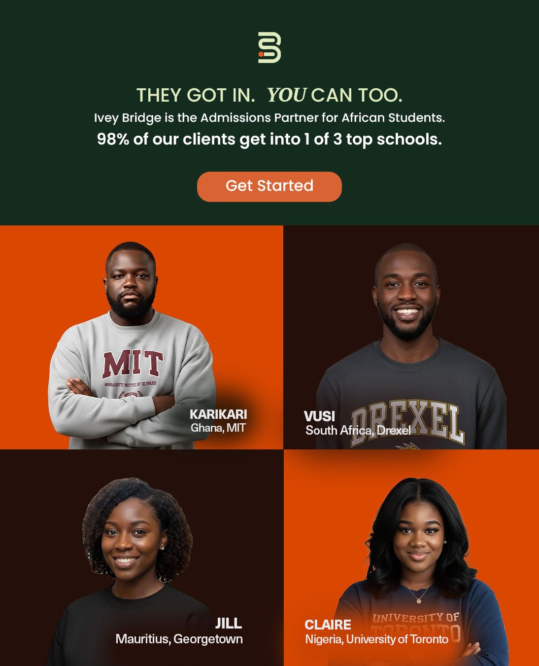 Ivey Bridge Scholars | Africa's Leading Admissions Partner ad