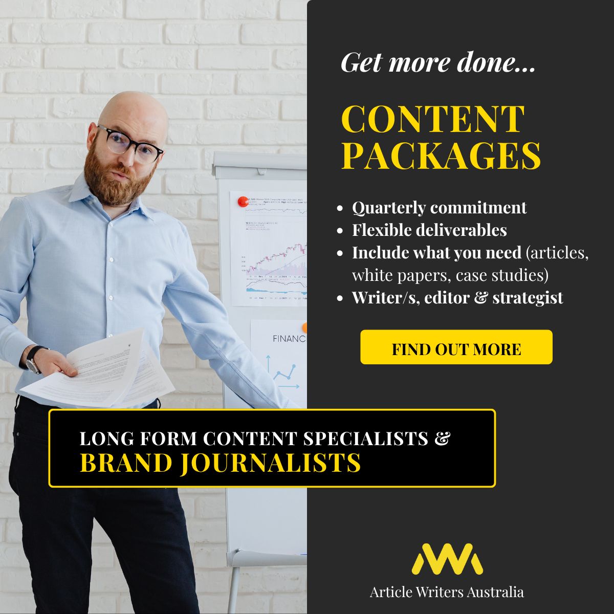 Article Writers Australia ad