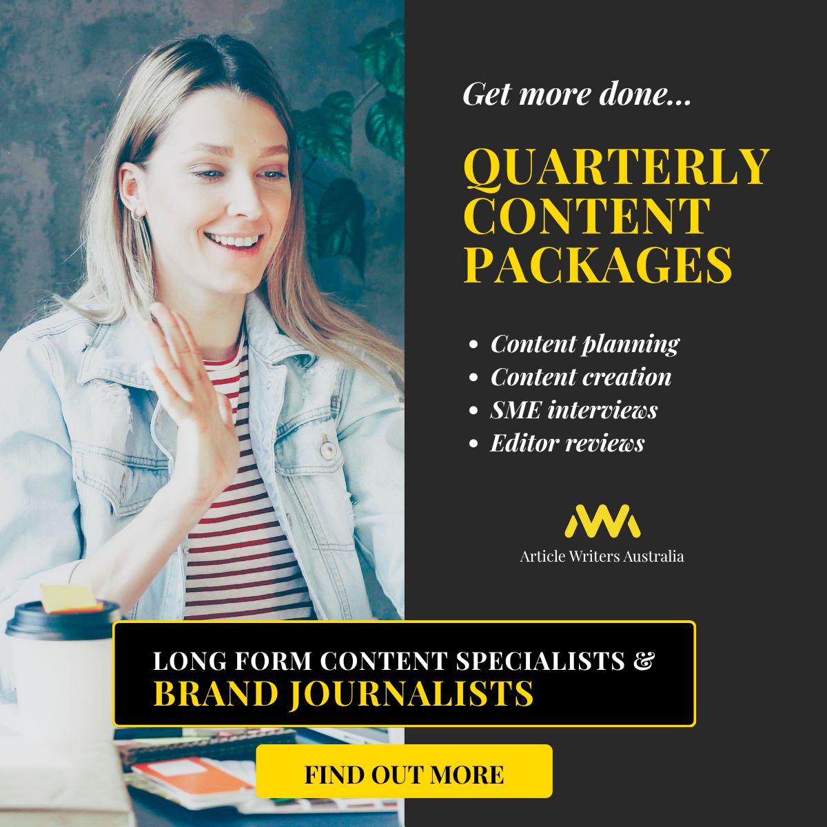 Article Writers Australia ad