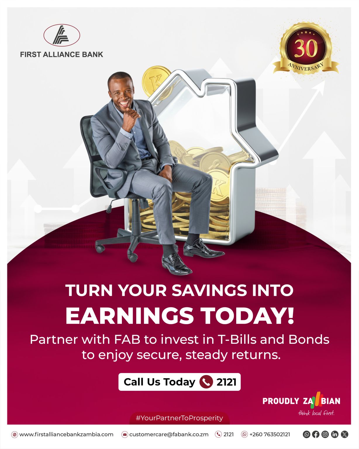 First Alliance Bank Zambia ad