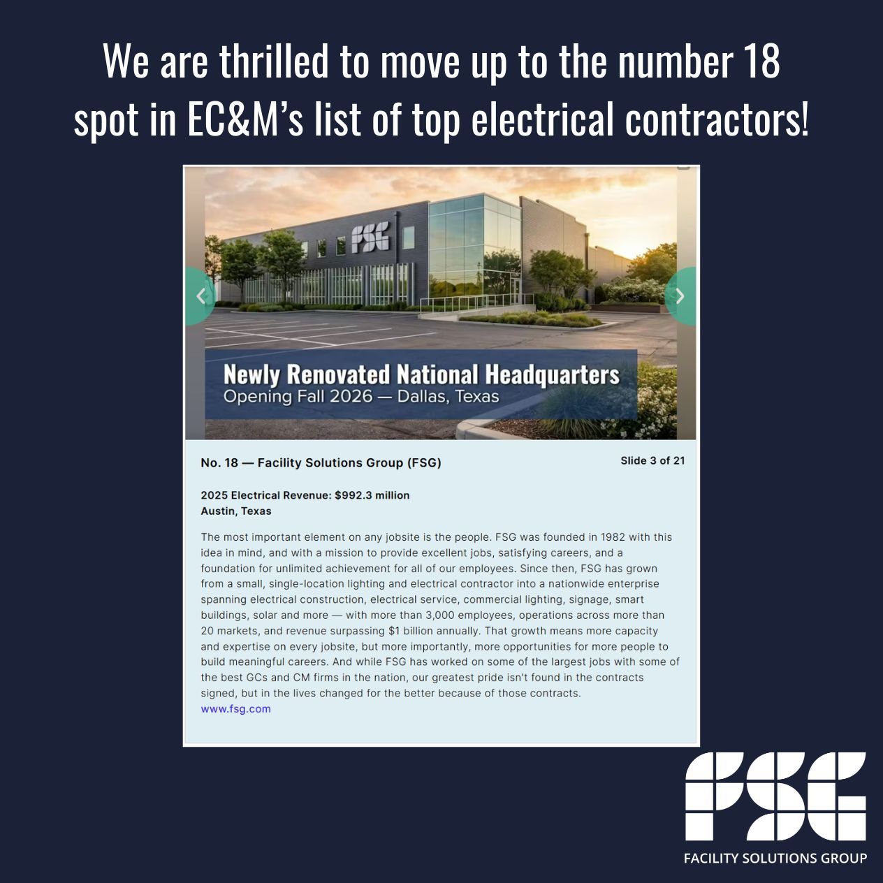 FSG Northeast Region ad