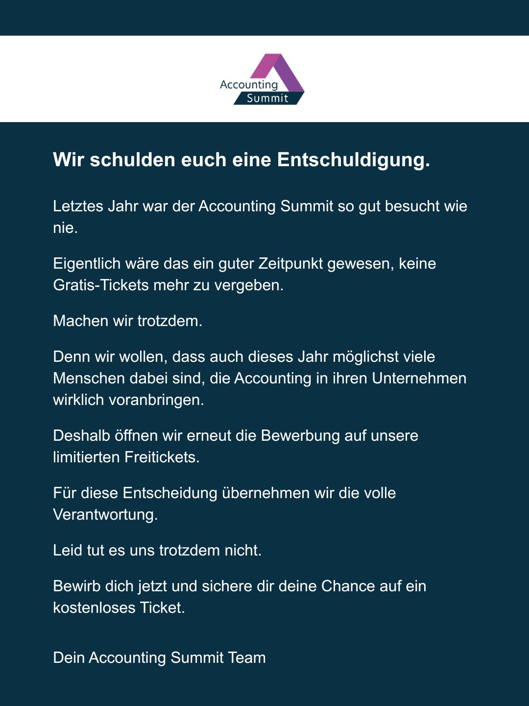 Accounting Summit ad