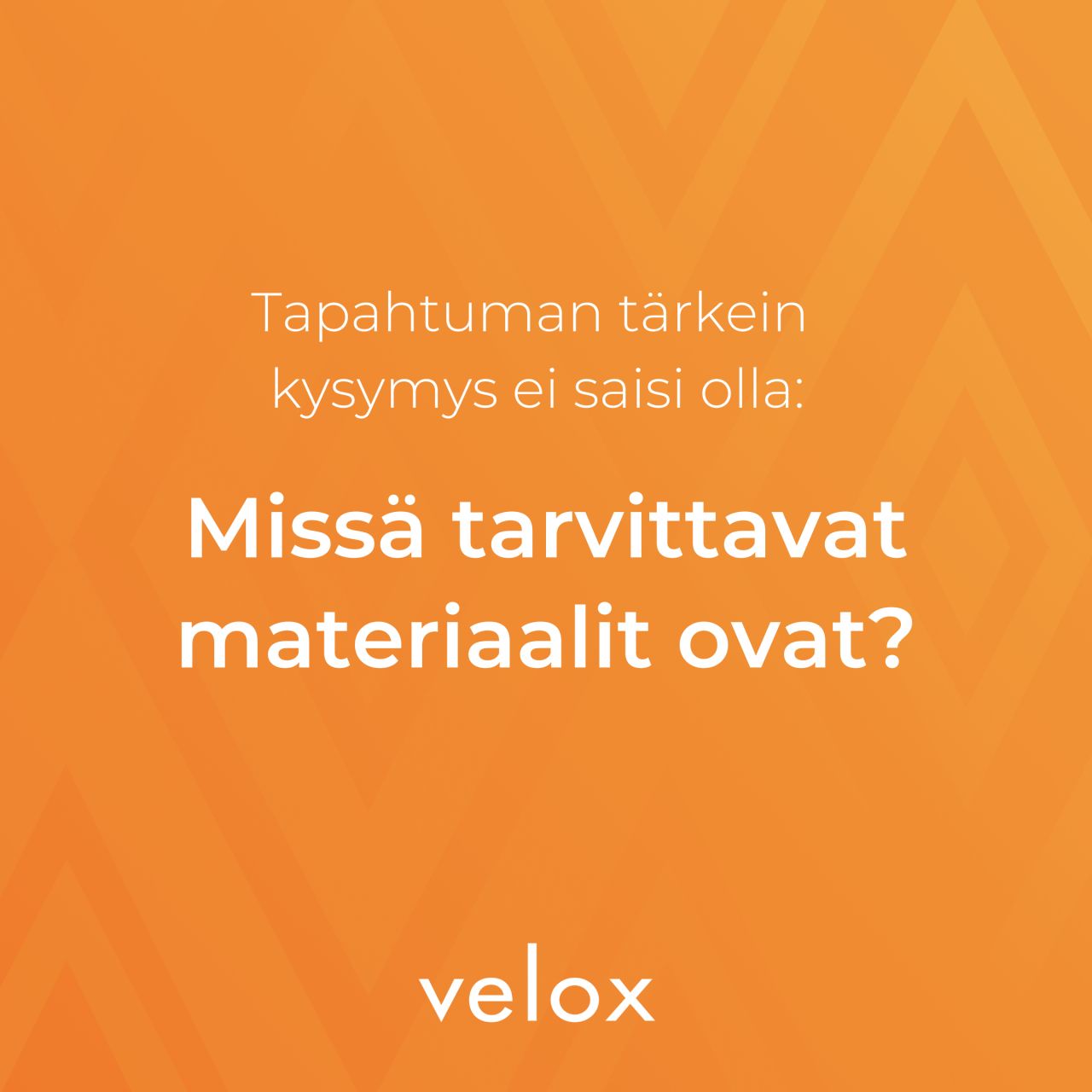 Velox Logistiikka Oy ad