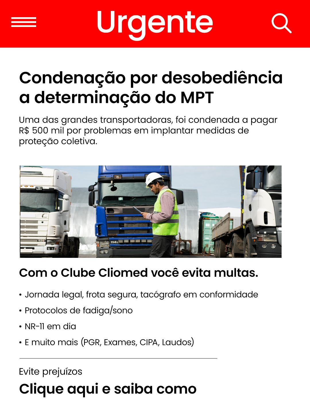 Cliomed Occupational Medicine ad