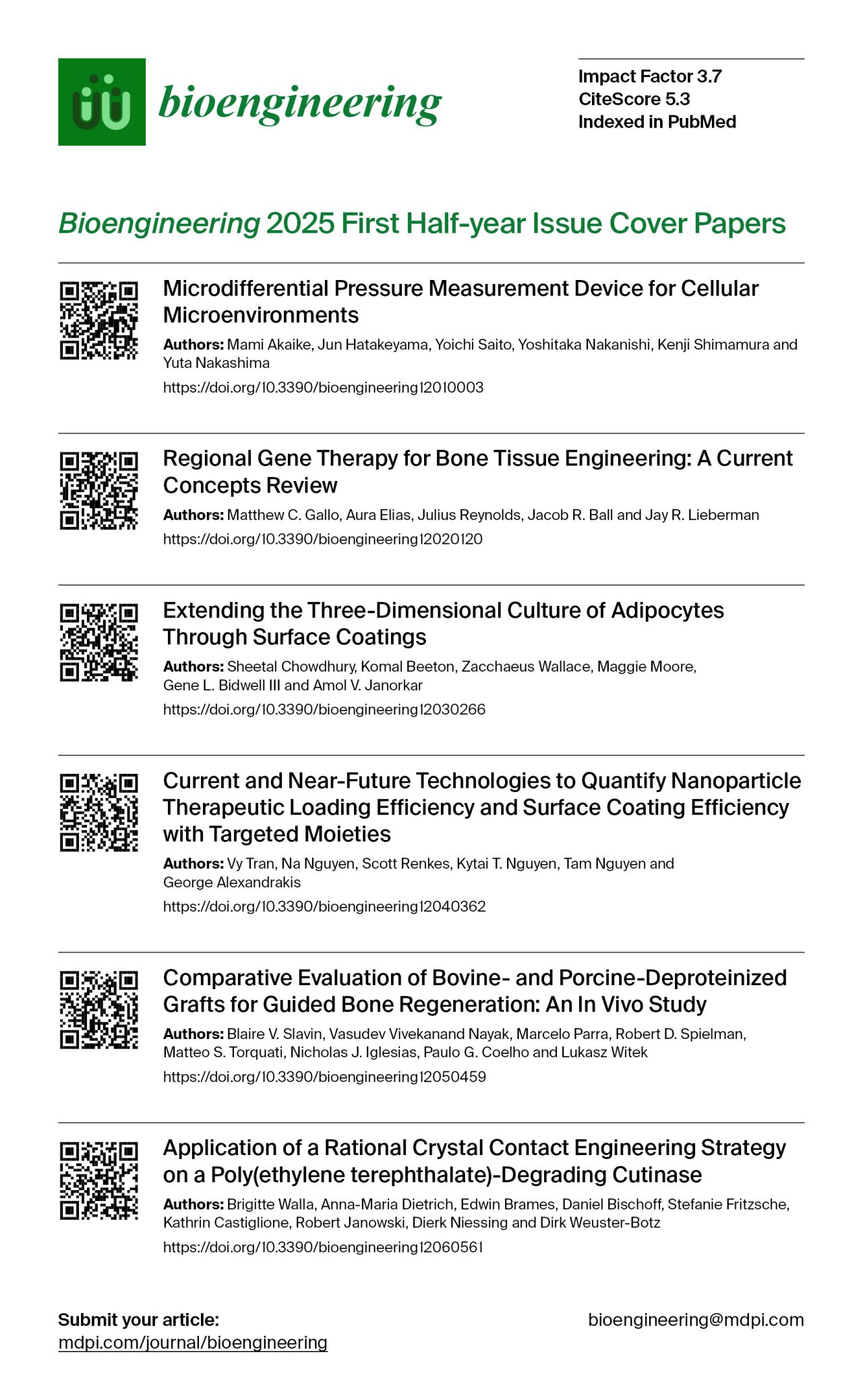 Bioengineering MDPI ad