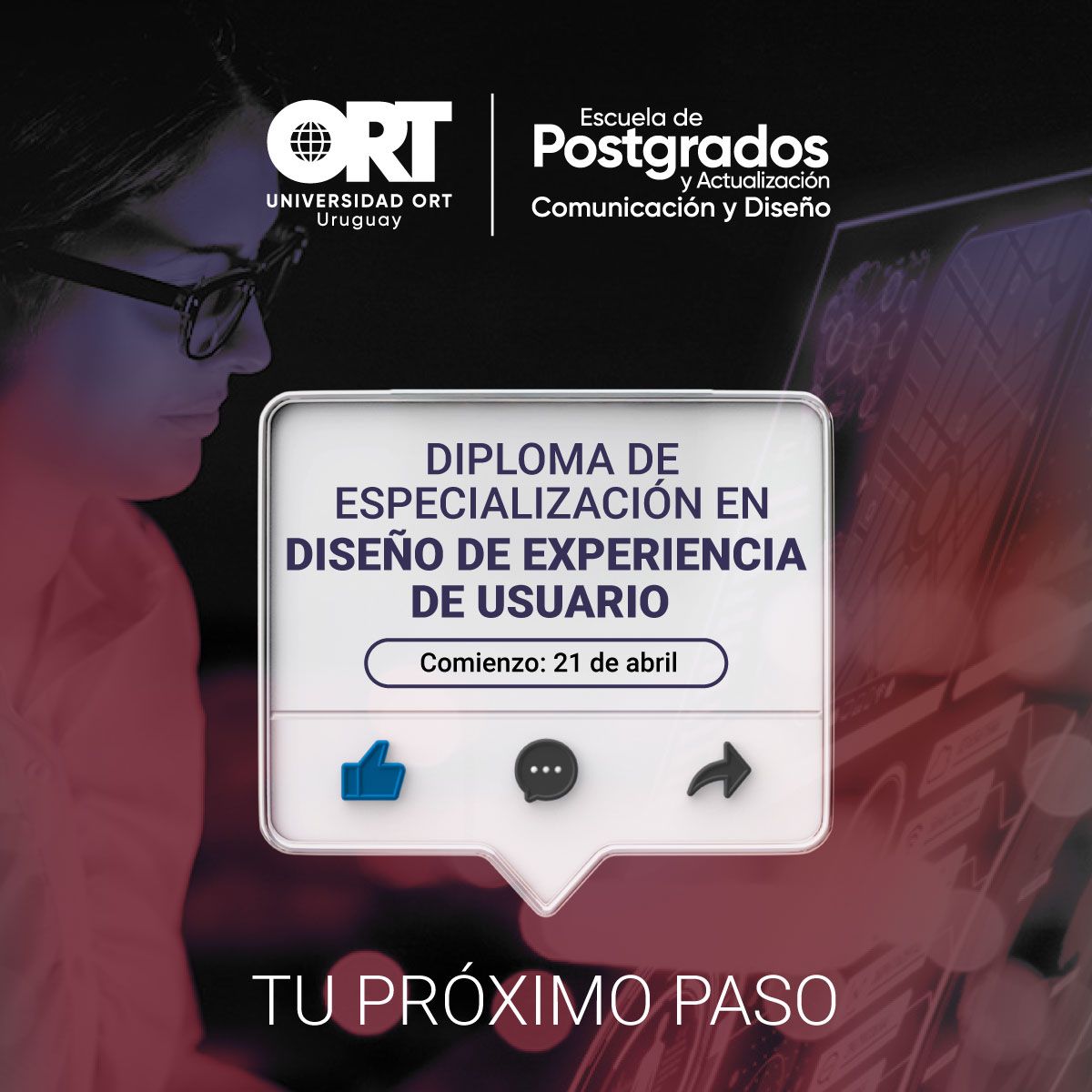 Facultad de Comunicación de la Universidad ORT Uruguay ad