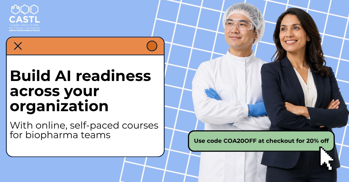 CASTL - Canadian Alliance for Skills and Training in Life Sciences ad