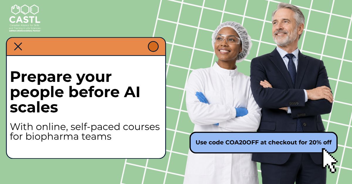 CASTL - Canadian Alliance for Skills and Training in Life Sciences ad