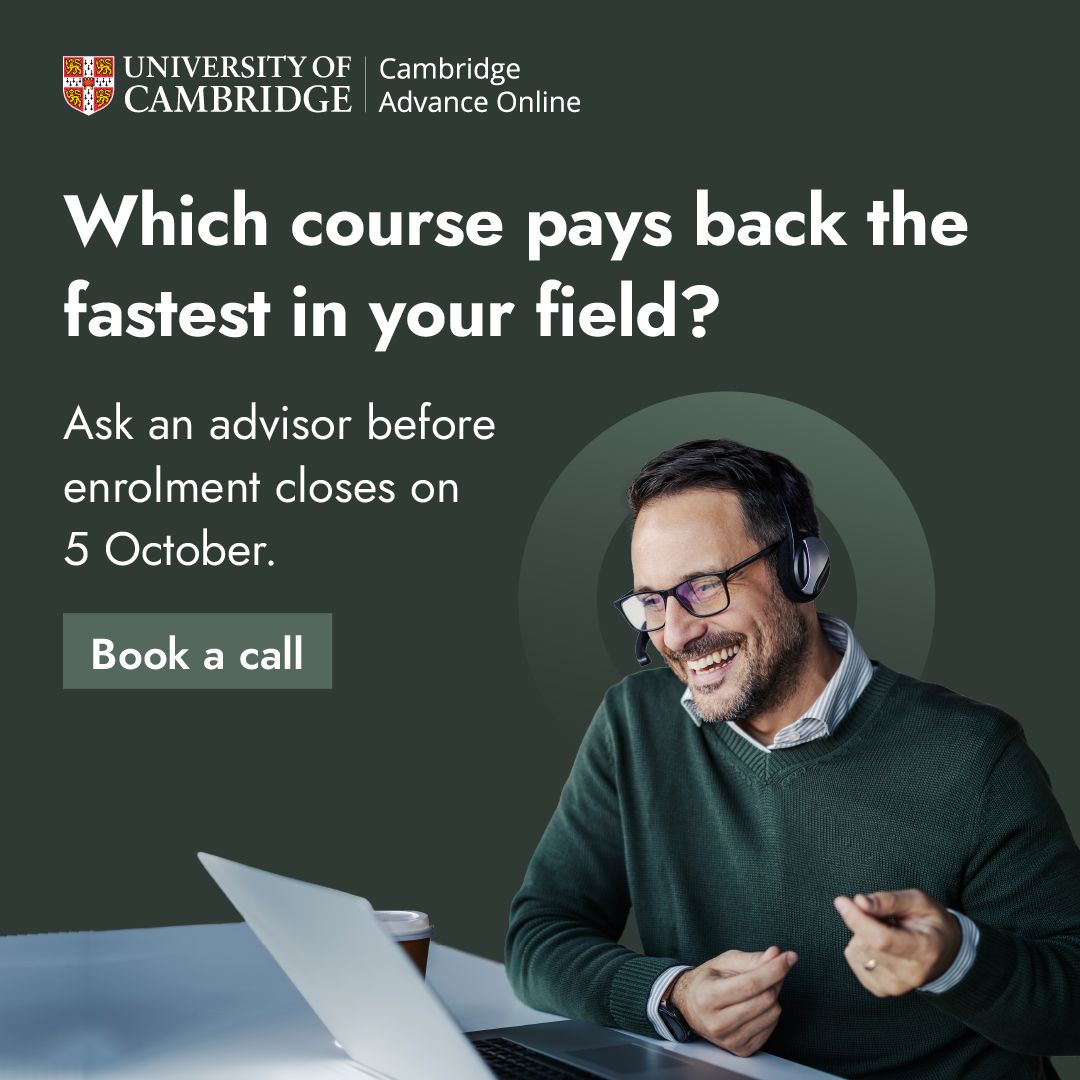 University of Cambridge Advance Online ad