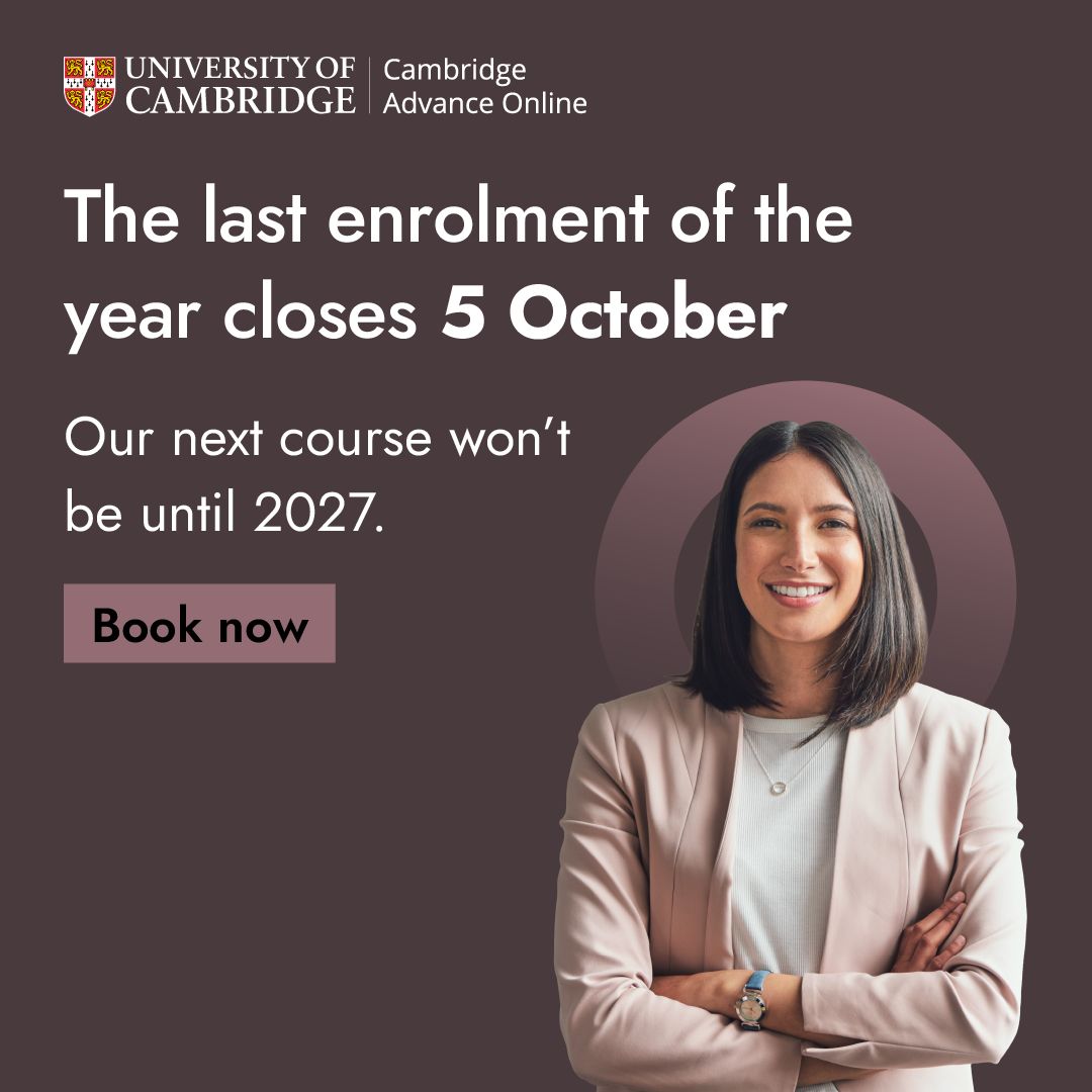University of Cambridge Advance Online ad
