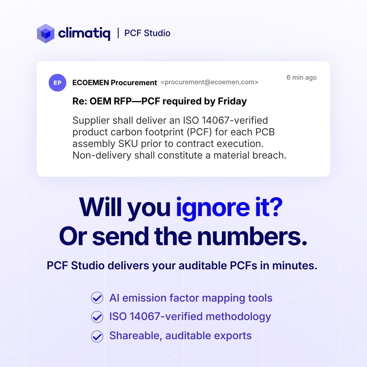 Climatiq ad