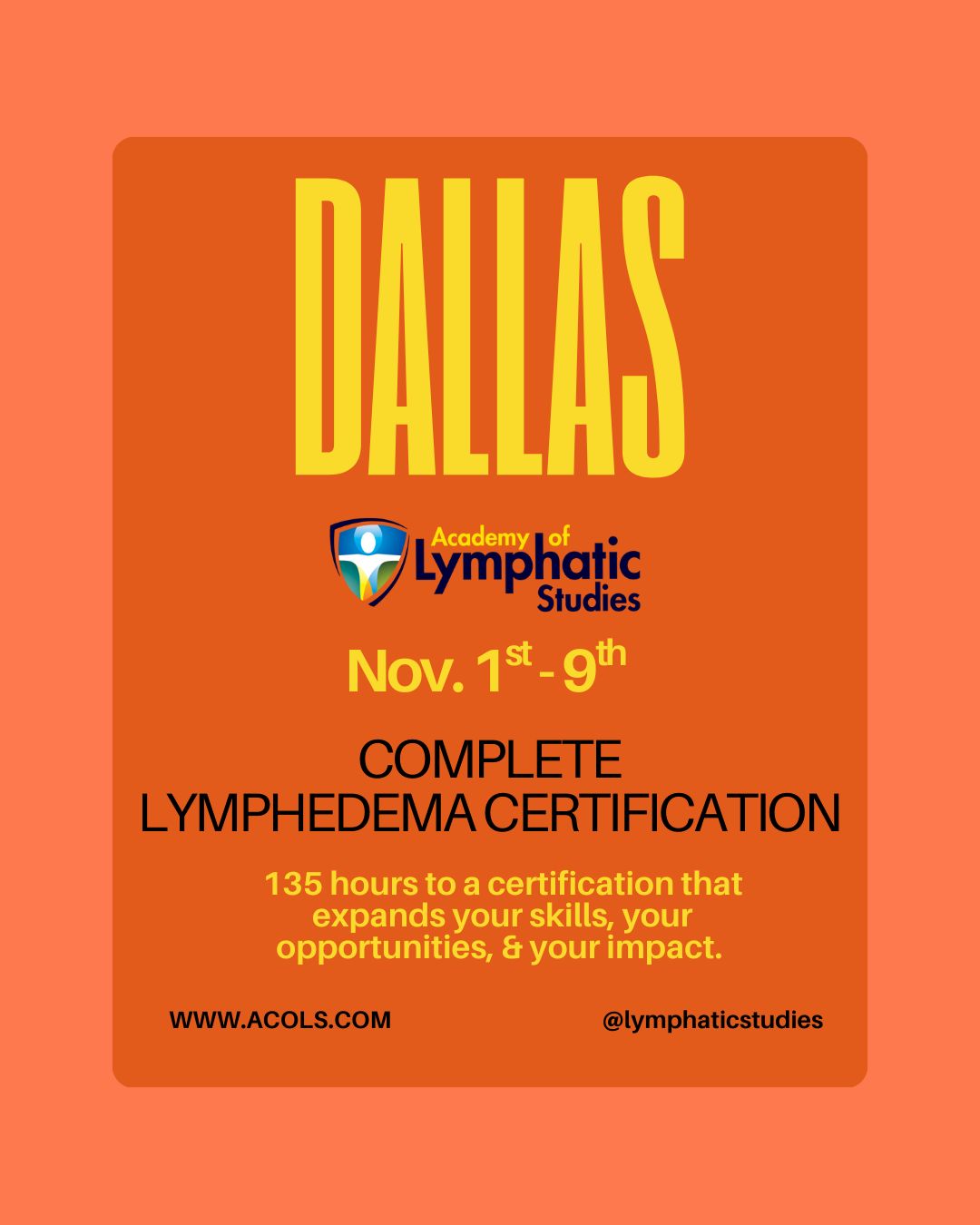 Academy of Lymphatic Studies, LLC ad