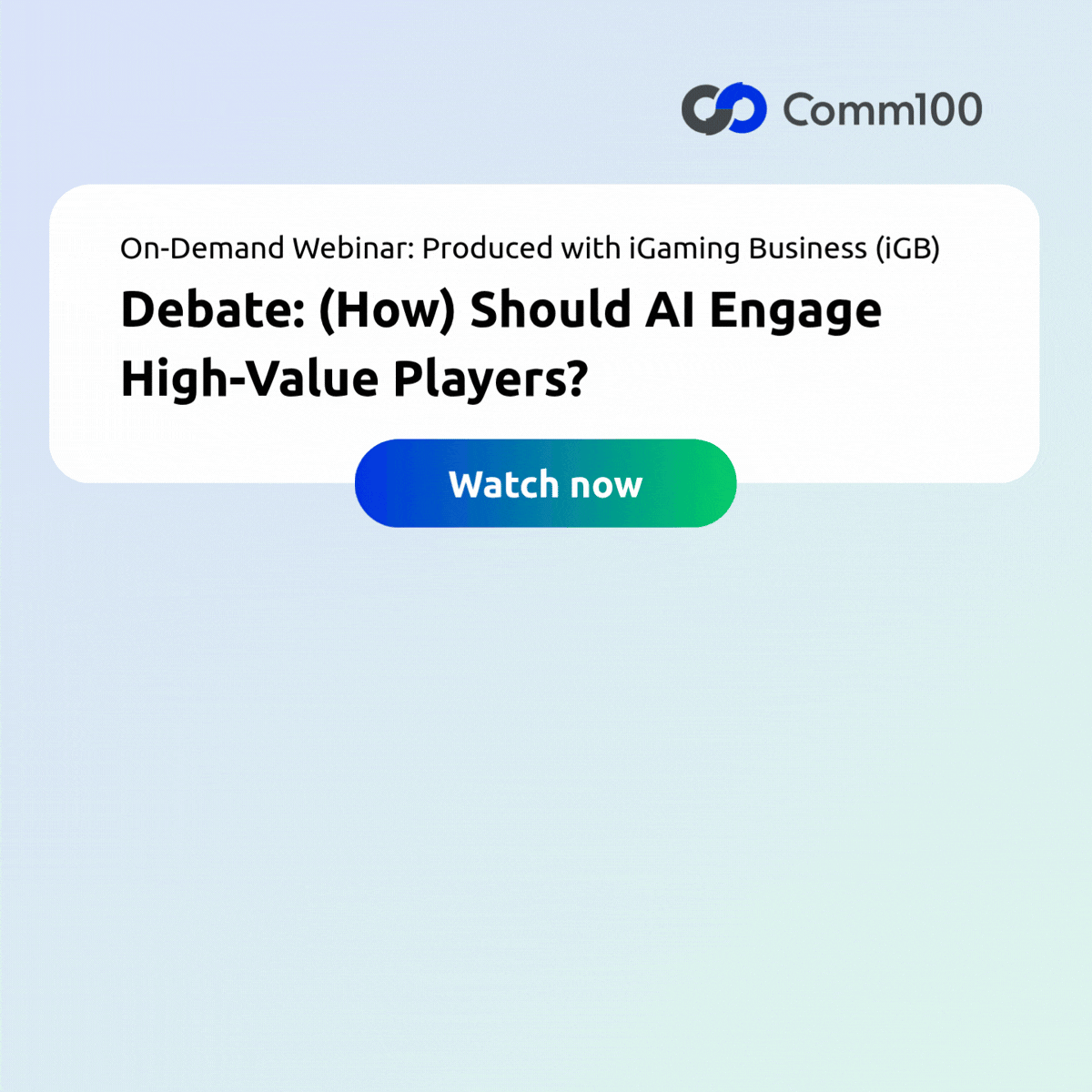 Comm100 ad
