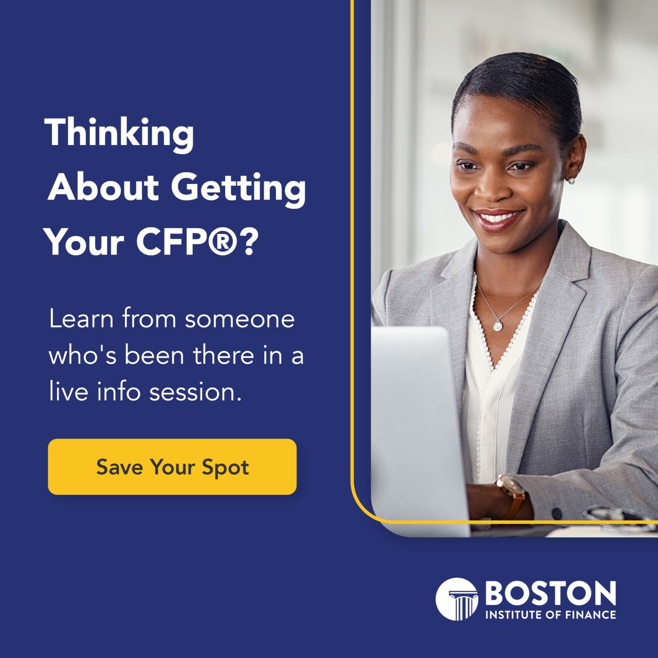 Boston Institute of Finance (BIF) ad
