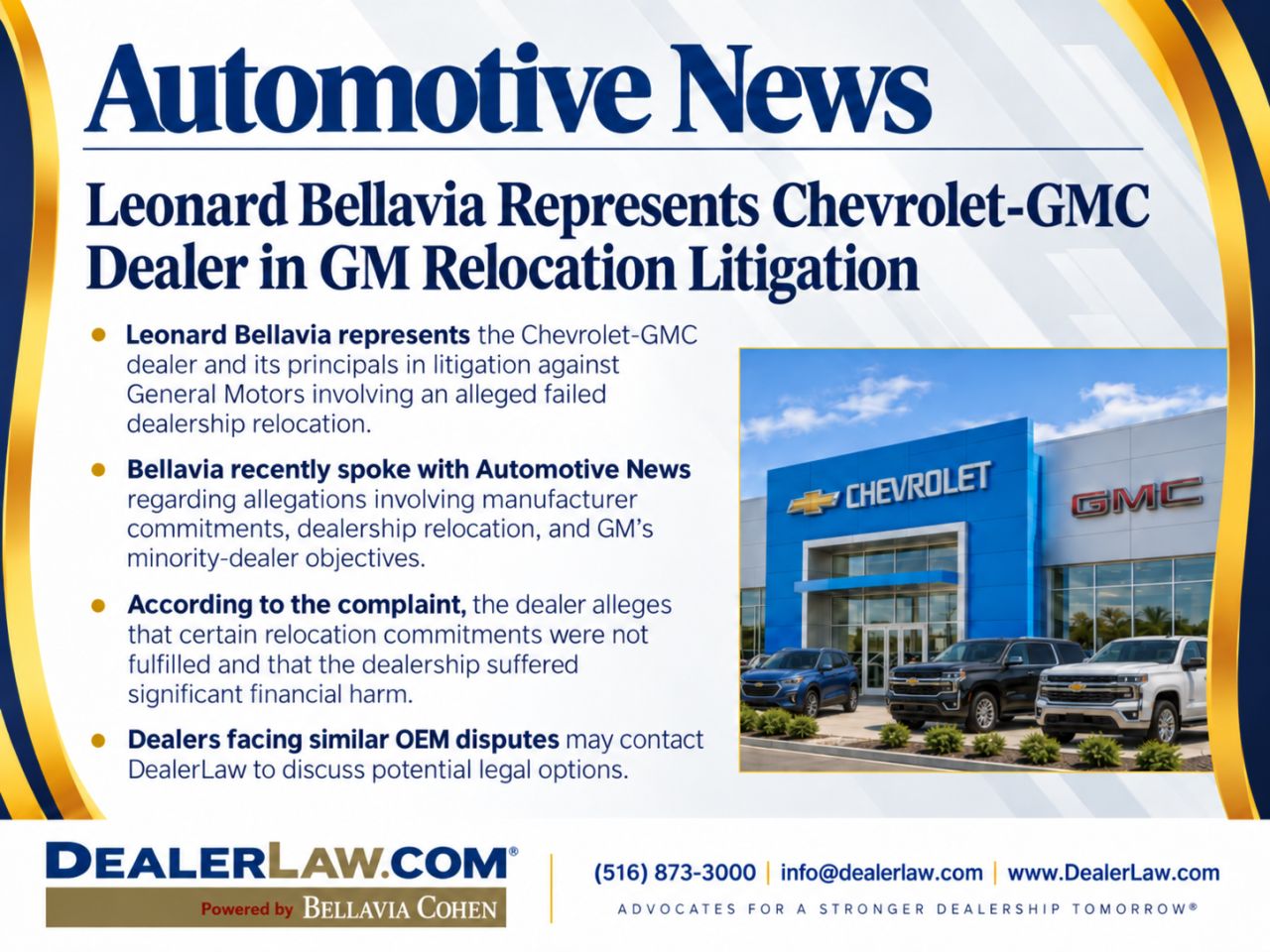 DealerLaw.com powered by Bellavia Cohen ad