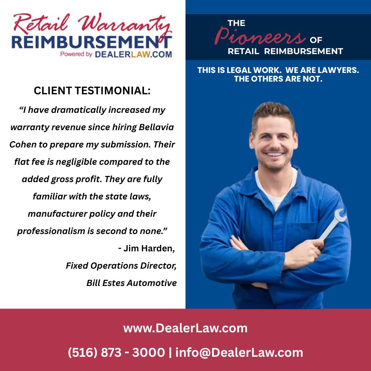 DealerLaw.com powered by Bellavia Cohen ad
