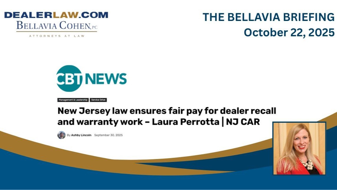 DealerLaw.com powered by Bellavia Cohen ad