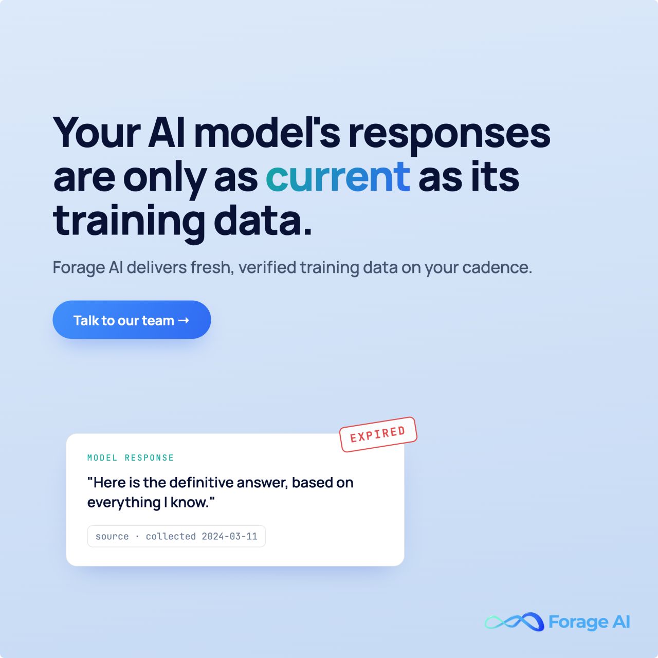 Forage AI ad