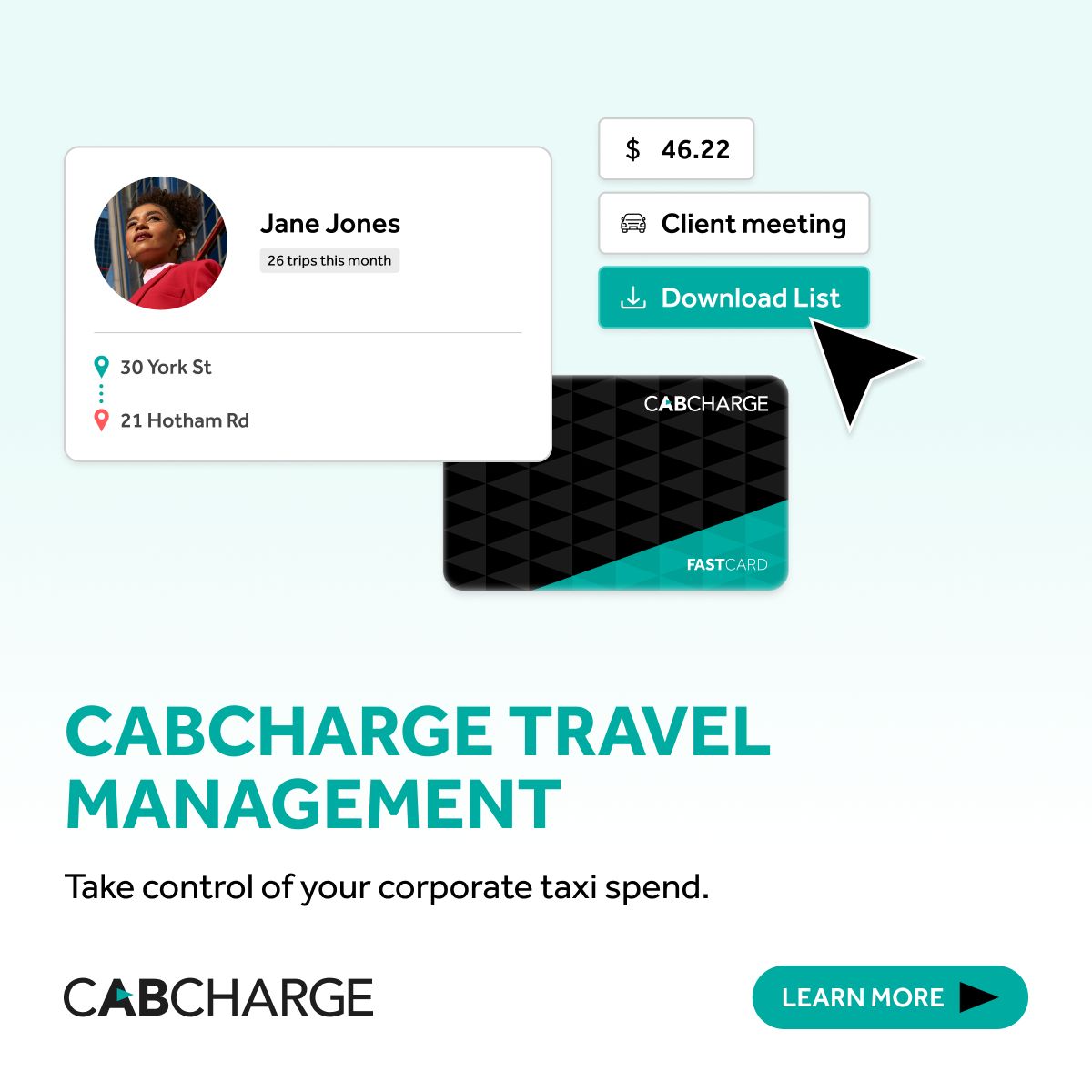Cabcharge Payments ad