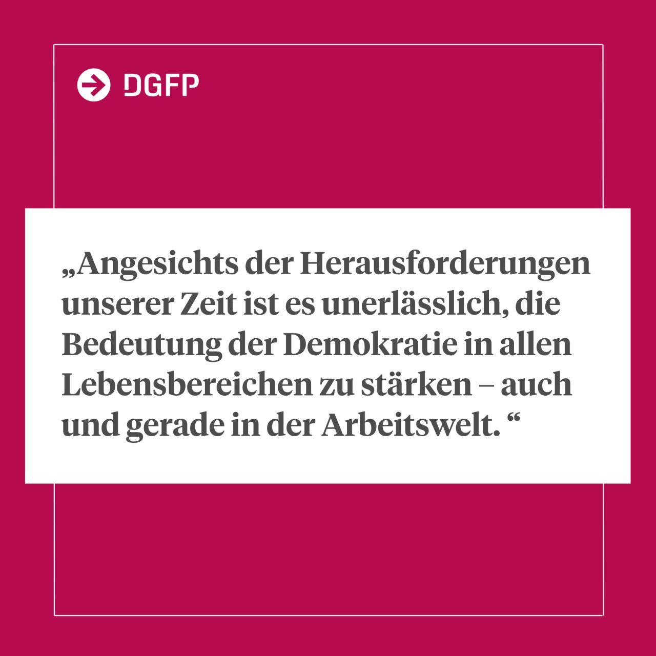 German association for Personnel management (DGFP) ad