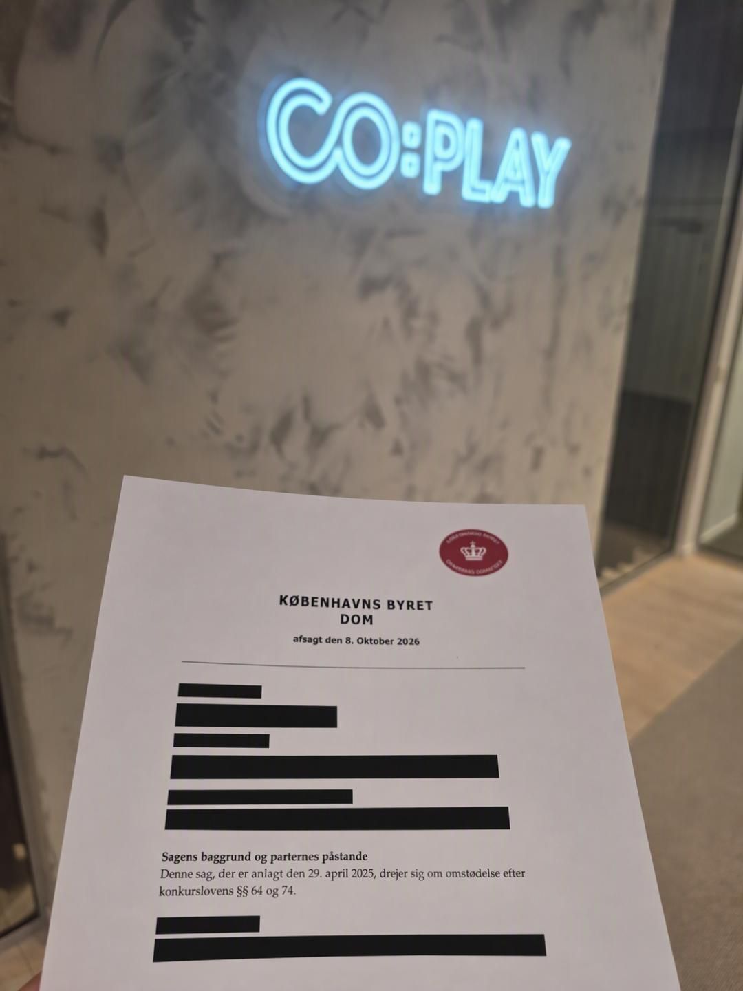 CO:PLAY LAW ad