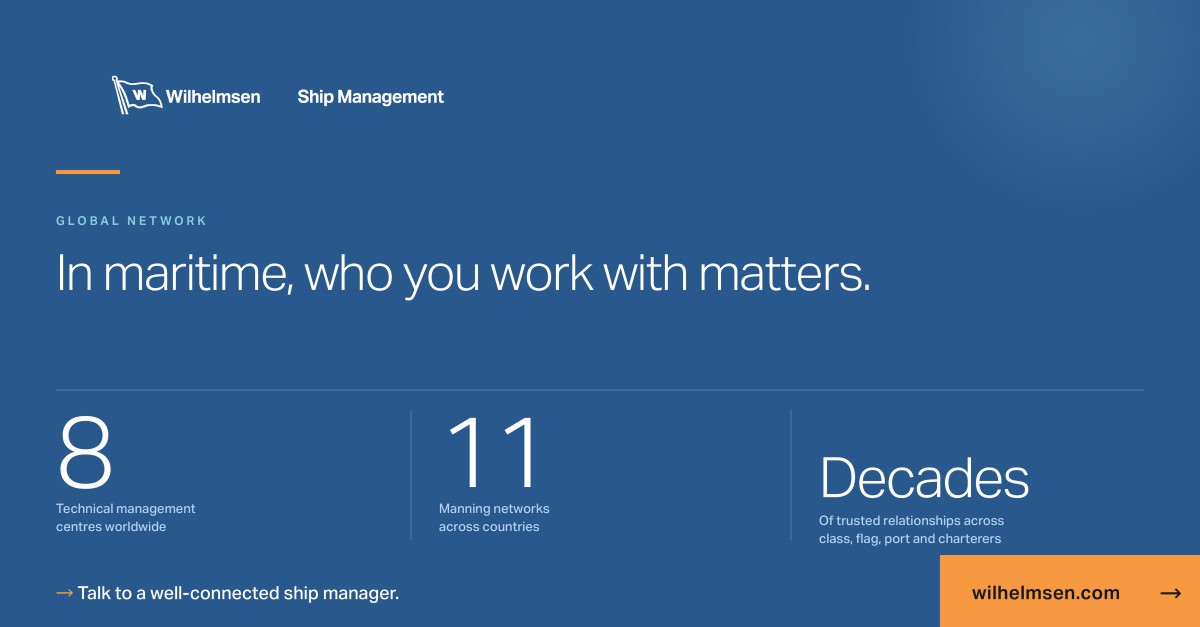 Wilhelmsen Ship Management ad