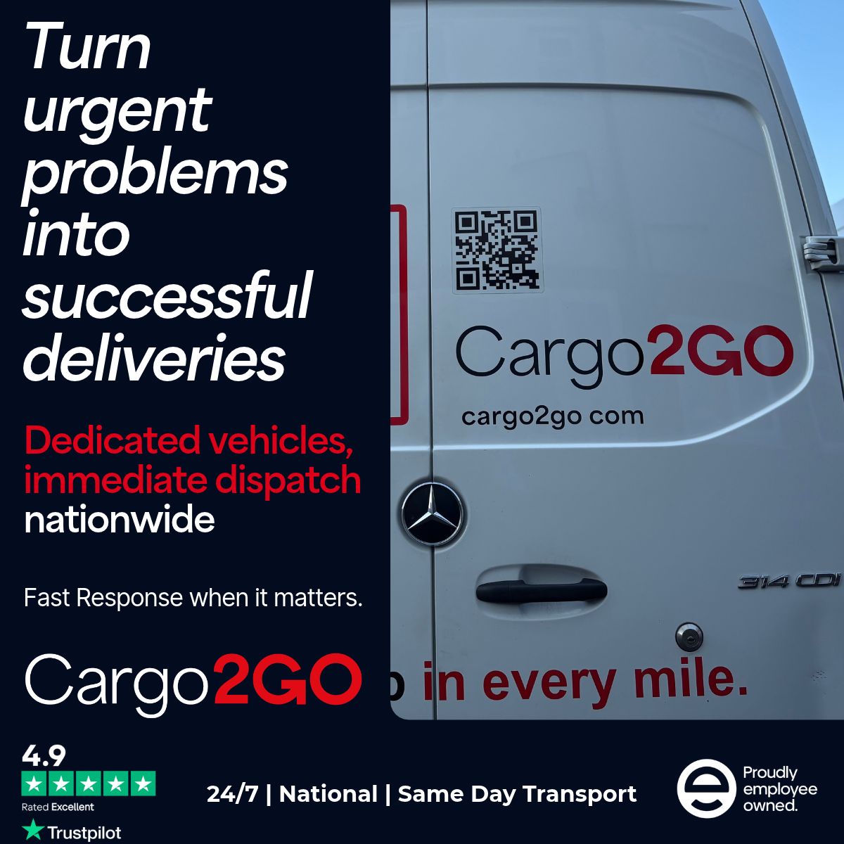 Cargo2GO - Dedicated Transport Services ad