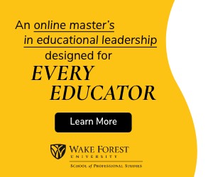 Wake Forest University School of Professional Studies ad