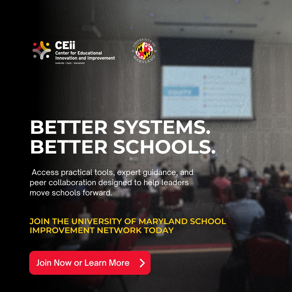 Center for Educational Innovation and Improvement at University of Maryland College Park ad