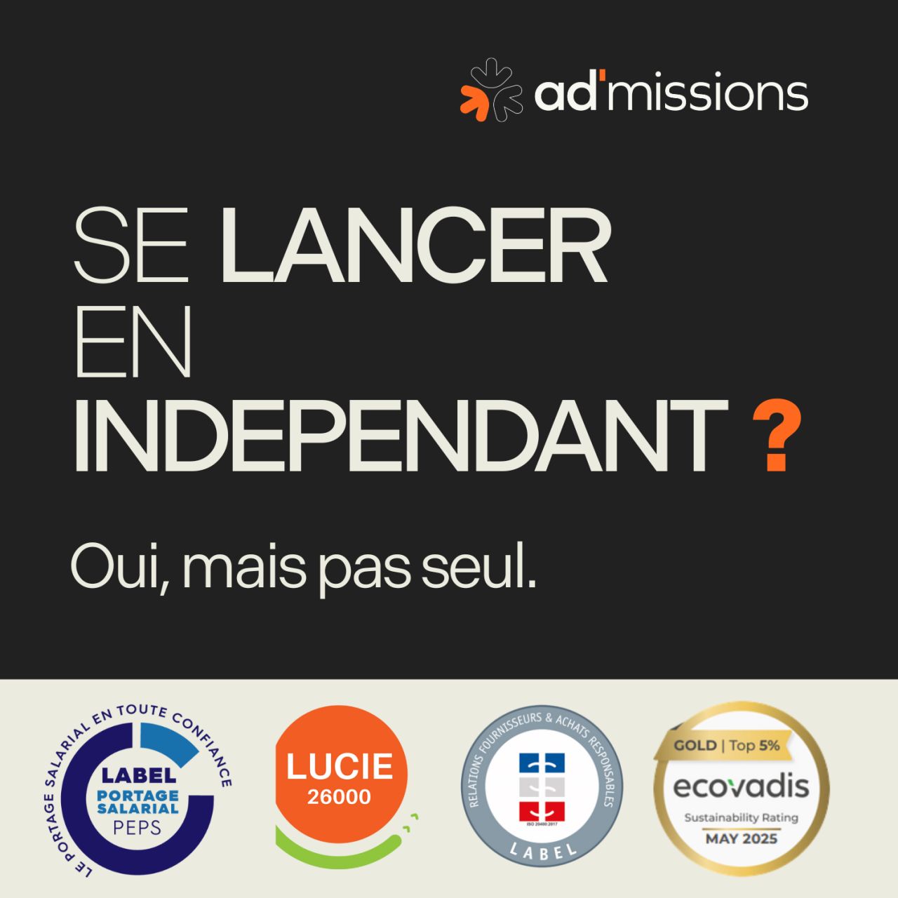 Ad'missions - Portage Salarial ad