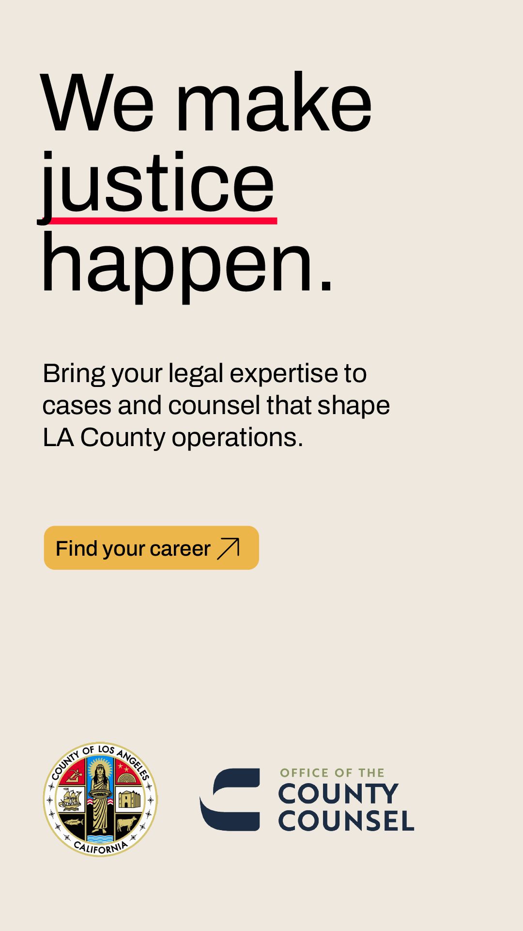Los Angeles County Department of Human Resources ad