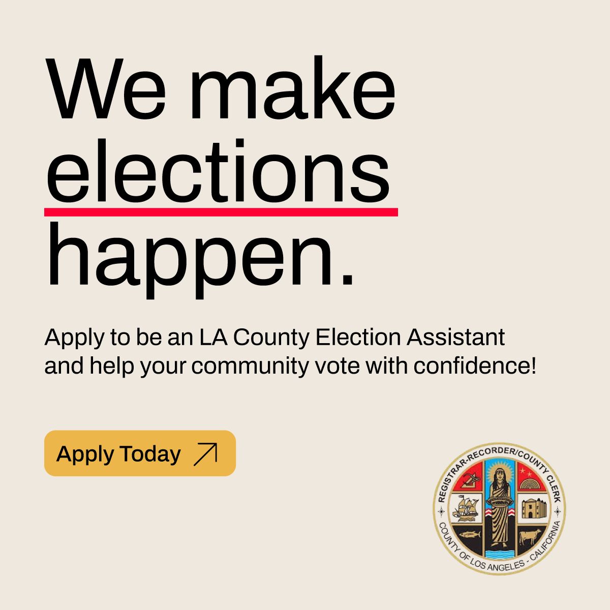 Los Angeles County Department of Human Resources ad