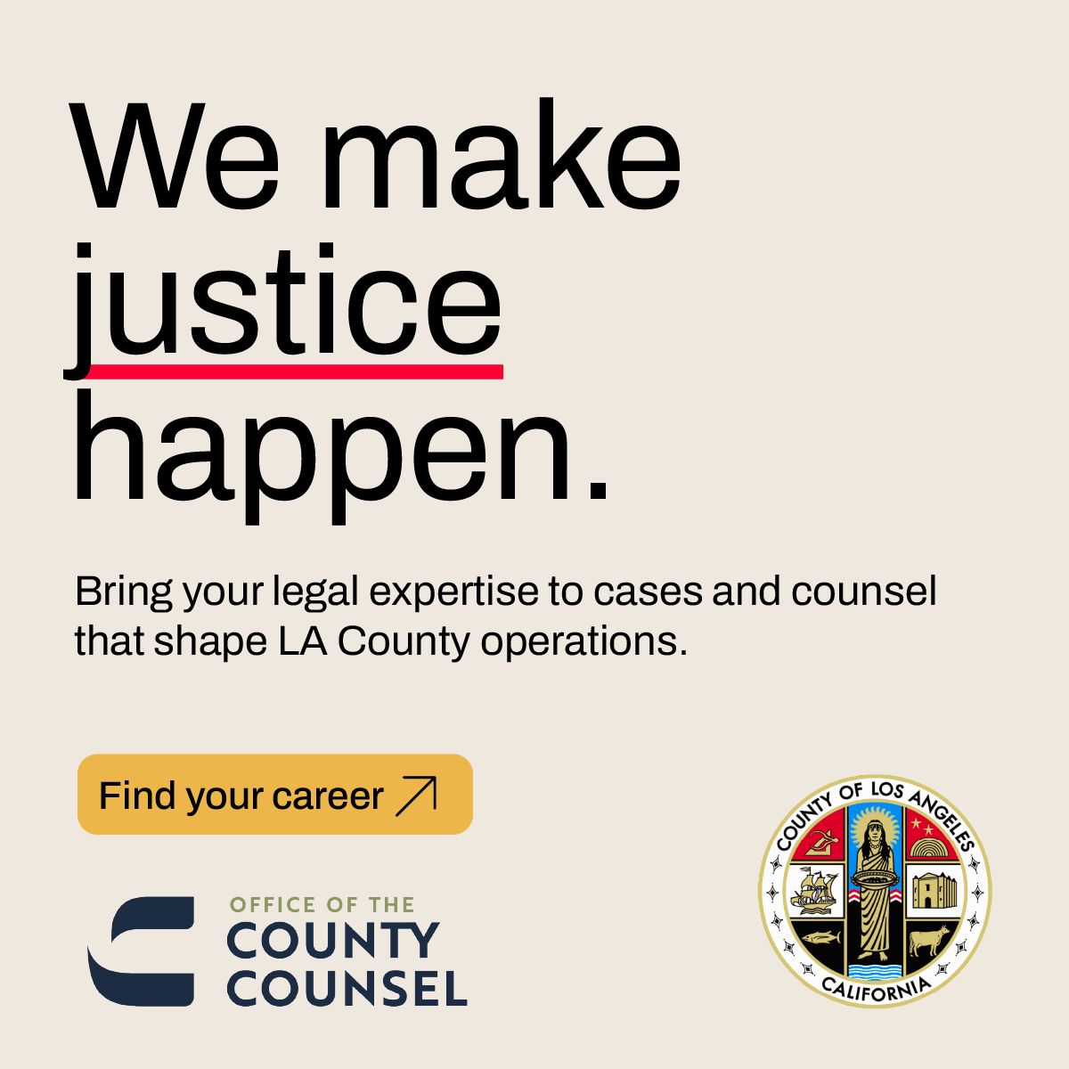 Los Angeles County Department of Human Resources ad