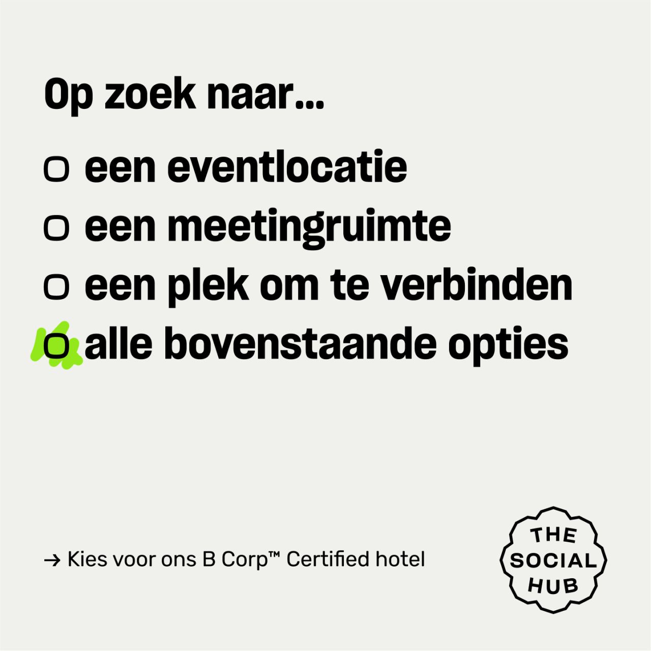 The Social Hub (B Corp™) ad