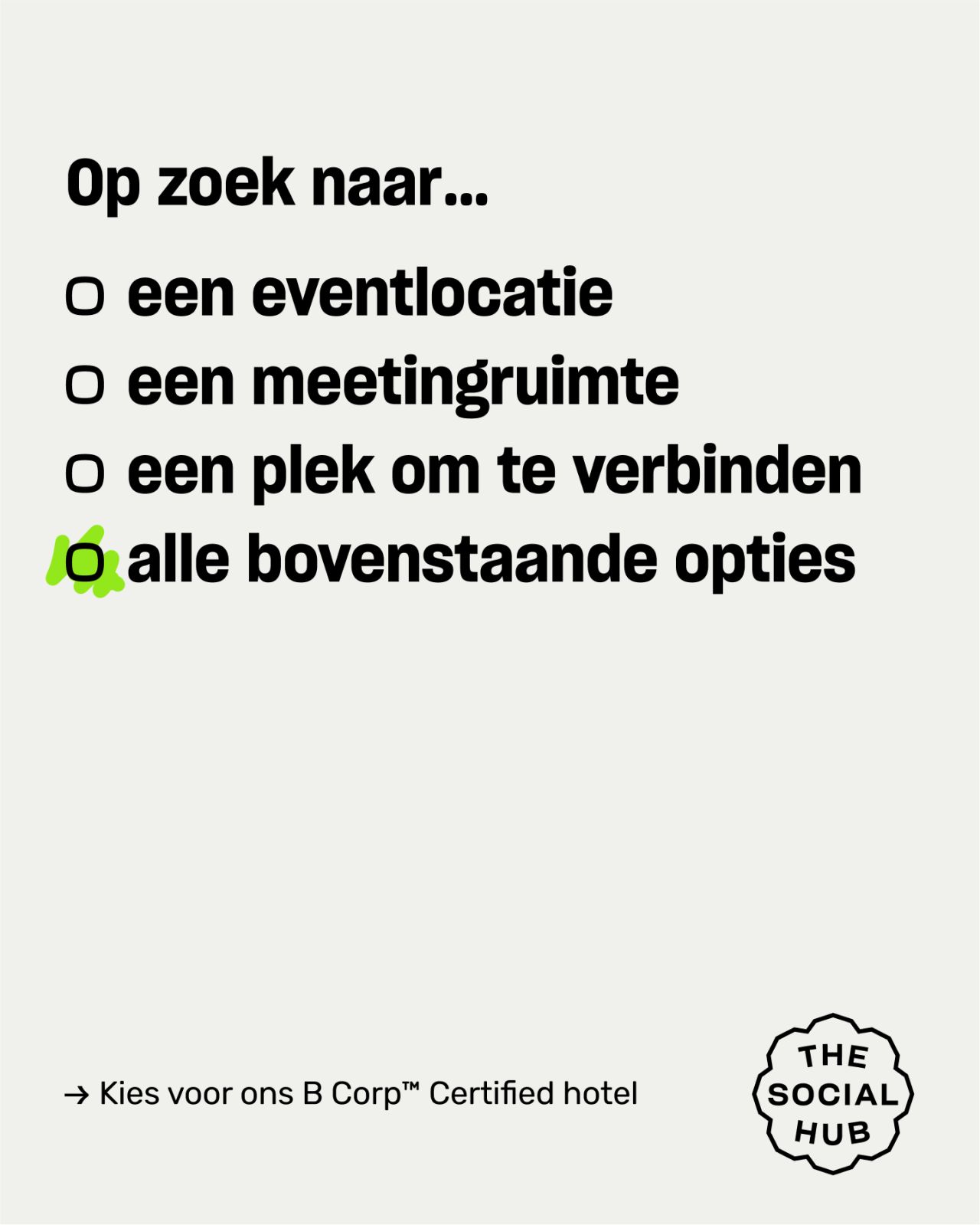 The Social Hub (B Corp™) ad