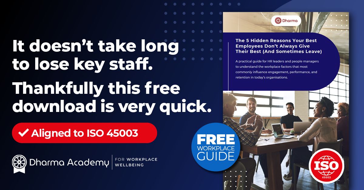 Dharma Centre for Workplace Wellbeing Ltd ad