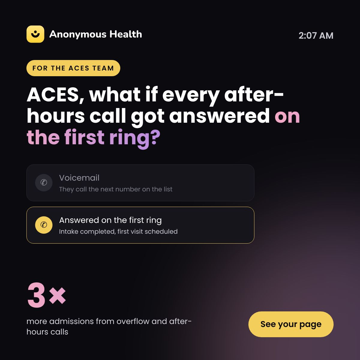 Anonymous Health ad